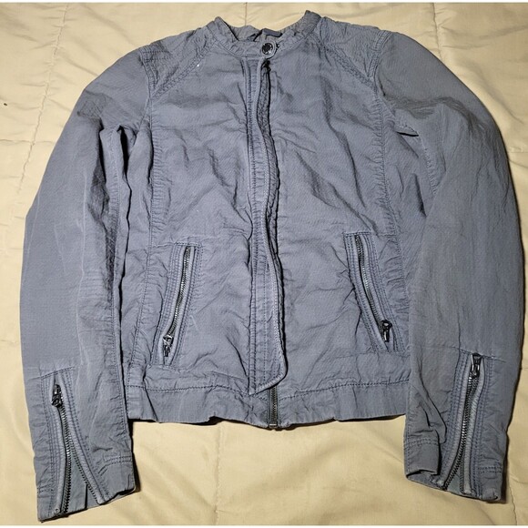 Armani Exchange Jackets & Blazers - Armani Exchange A|X Grey Lightweight Moto Jacket – Women’s S